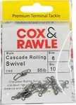 Cox & Rawle Cascade Rolling Swivel Black Nickel 10pk